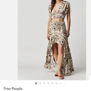 Free People Morning Sun Hi Lo Skirt